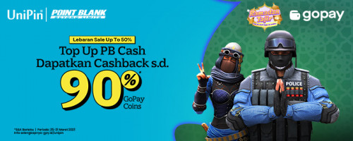 Lebaran Sale Up To 50% di Point Blank – Top Up Pakai GoPay Sekarang dan Dapatkan Ekstra Cashback 90% GoPay Coins!